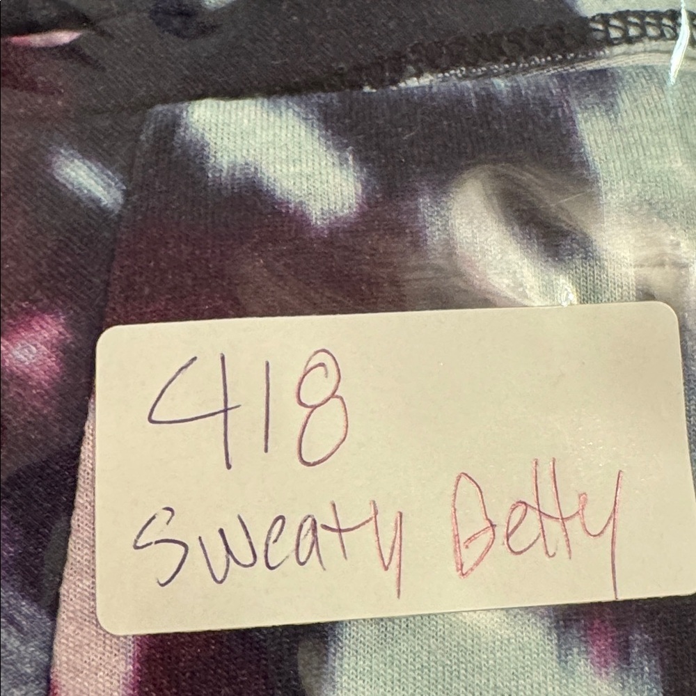 Sweaty Betty Easy Peazy Pima Blue Flow Print Sleeveless Tank Size Medium/8-10 - Picture 10 of 10